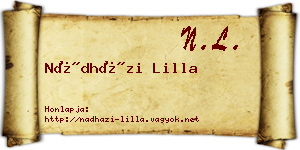 Nádházi Lilla névjegykártya