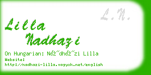 lilla nadhazi business card